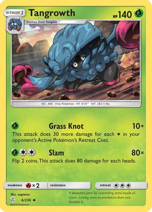 Tangrowth (6/236) - SM Cosmic Eclipse Reverse Holofoil - Uncommon