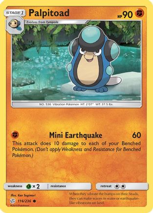 Palpitoad (116/236) - SM Cosmic Eclipse Reverse Holofoil - Common