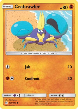 Crabrawler (121/236) - SM Cosmic Eclipse Reverse Holofoil - Common