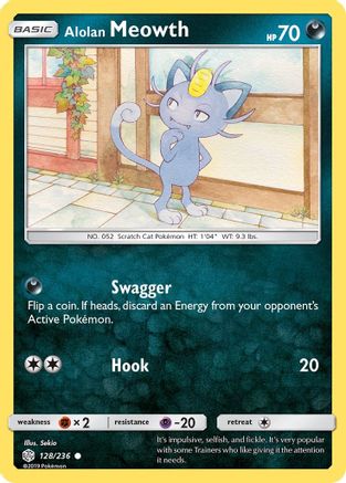 Alolan Meowth (128/236) - SM Cosmic Eclipse - Common