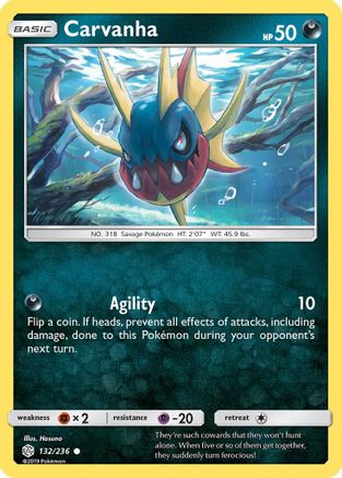 Carvanha (132/236) - SM Cosmic Eclipse - Common