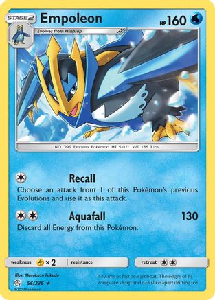 Empoleon 056/236 - SM Cosmic Eclipse Reverse Holofoil - Rare
