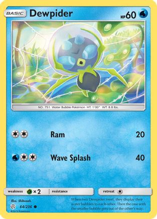 Dewpider (64/236) - SM Cosmic Eclipse Reverse Holofoil - Common
