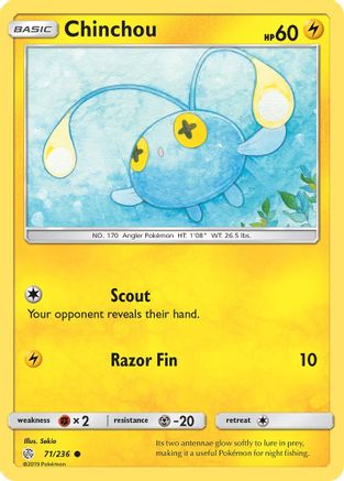 Chinchou (71/236) - SM Cosmic Eclipse Reverse Holofoil - Common