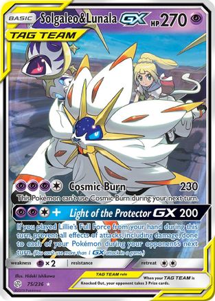 Solgaleo & Lunala GX (75/236) - SM Cosmic Eclipse Holofoil - Ultra Rare