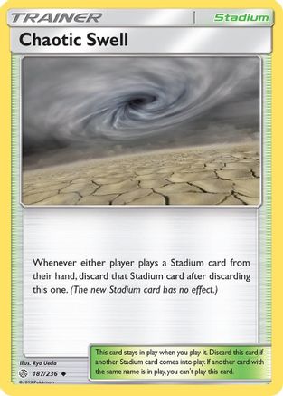 Chaotic Swell (187/236) - SM Cosmic Eclipse Reverse Holofoil - Uncommon