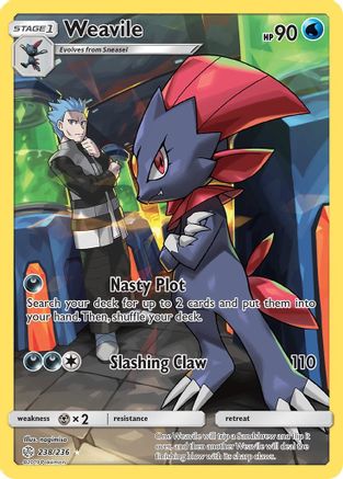Weavile (Secret) (238/236) - SM Cosmic Eclipse Holofoil - Secret Rare