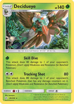 Decidueye (20/236) - SM Cosmic Eclipse Holofoil - Holo Rare