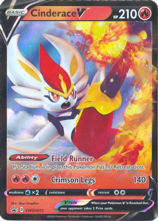 Cinderace V SWSH015 - SWSH Sword & Shield Promo Cards Holofoil - Promo