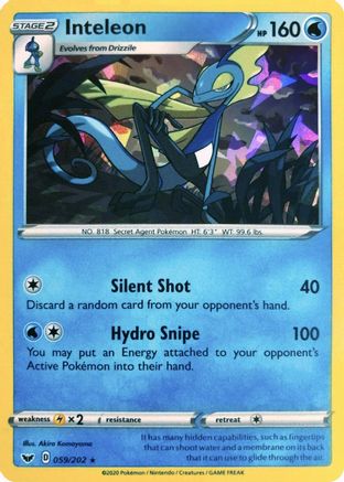 Inteleon 059/202 - Deck Exclusives Holofoil - Holo Rare