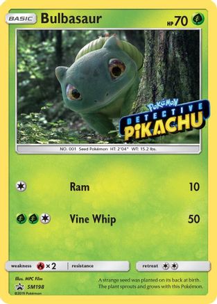 Bulbasaur (Detective Pikachu Stamped) (SM198/248) - SM Promos Holofoil - Promo