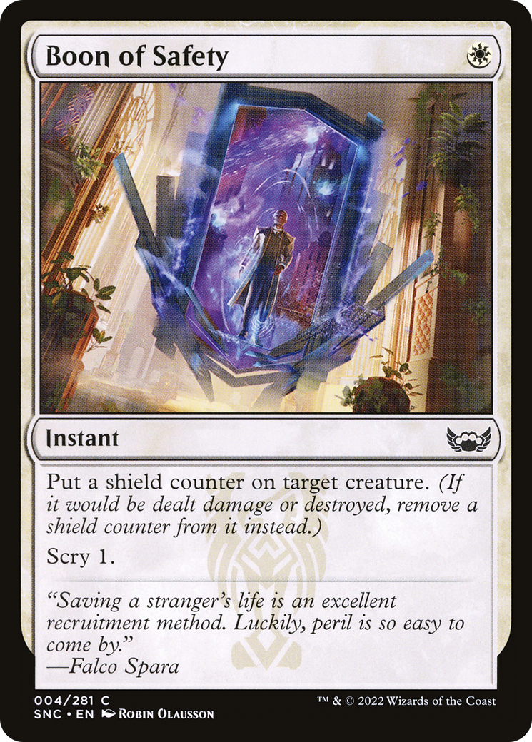 Boon of Safety (SNC-004) - Streets of New Capenna Foil