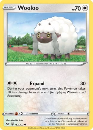 Wooloo (152) 152/202 - SWSH01 Sword & Shield Base Set Normal - Common