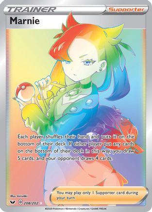 Marnie (Secret) 208/202 - SWSH01 Sword & Shield Base Set Holofoil - Secret Rare