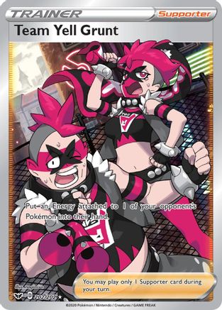 Team Yell Grunt (Full Art) 202/202 - SWSH01 Sword & Shield Base Set Holofoil - Ultra Rare