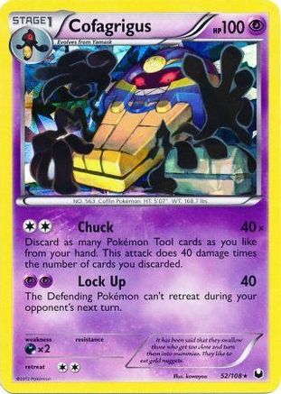 Cofagrigus - 52/108 (Cracked Ice Holo) - Deck Exclusives Holofoil - Rare