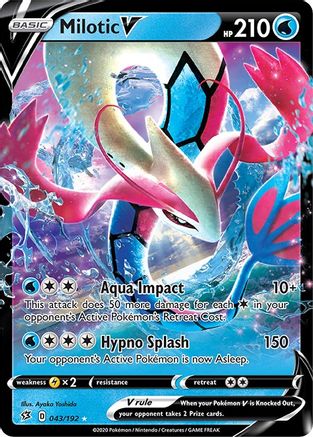 Milotic V 043/192 - SWSH02 Rebel Clash Holofoil - Ultra Rare