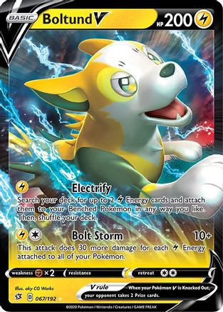 Boltund V 067/192 - SWSH02 Rebel Clash Holofoil - Ultra Rare