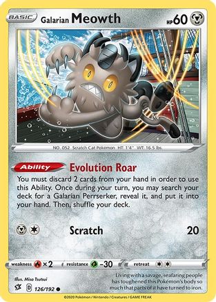 Galarian Meowth (126/192) - SWSH02 Rebel Clash - Common