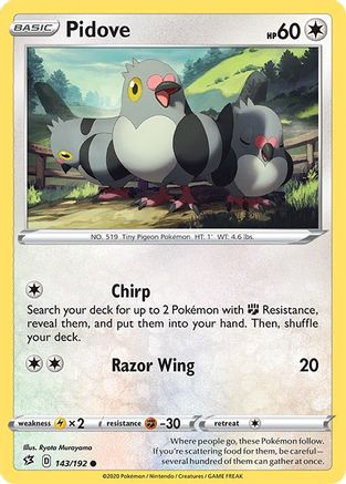 Pidove 143/192 - SWSH02 Rebel Clash Normal - Common