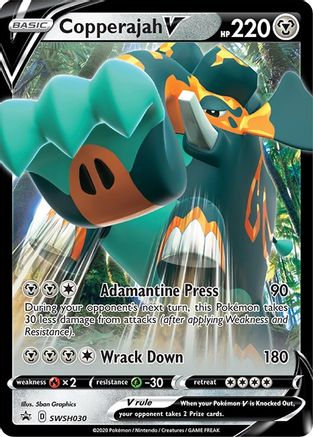 Copperajah V SWSH030 - SWSH Sword & Shield Promo Cards Holofoil - Promo