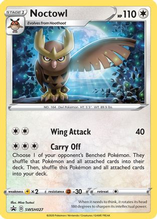 Noctowl SWSH027 - SWSH Sword & Shield Promo Cards Holofoil - Promo