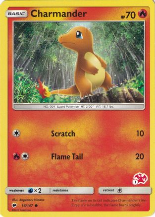 Charmander - 18/147 (#1 Charizard Stamped) - Battle Academy Normal - Promo