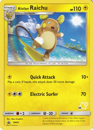 Alolan Raichu (# Pikachu Stamped) (SM65) - Battle Academy - Promo
