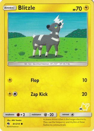 Blitzle - 81/214 (#45 Pikachu Stamped) - Battle Academy Normal - Promo