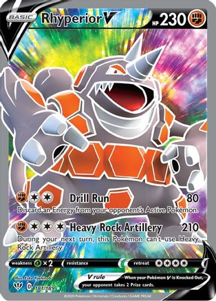 Rhyperior V (Full Art) 181/189 - SWSH03 Darkness Ablaze Holofoil - Ultra Rare