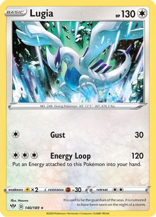 Lugia 140/189 - SWSH03 Darkness Ablaze Reverse Holofoil - Rare