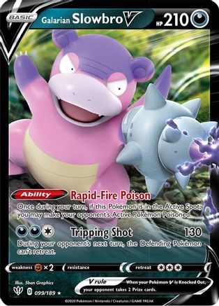 Galarian Slowbro V 099/189 - SWSH03 Darkness Ablaze Holofoil - Ultra Rare