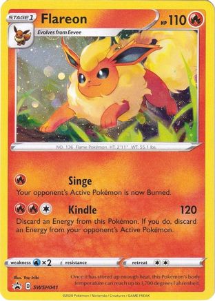 Flareon SWSH041 - SWSH Sword & Shield Promo Cards Holofoil - Promo