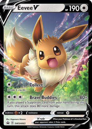 Eevee V SWSH065 - SWSH Sword & Shield Promo Cards Holofoil - Promo