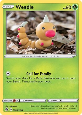 Weedle 002/73 - Champions Path Normal - Common