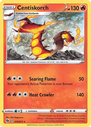Centiskorch 010/73 - Champions Path Holofoil - Holo Rare