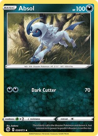 Absol 038/73 - Champions Path Reverse Holofoil - Uncommon