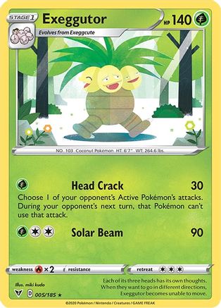 Exeggutor 005/185 - SWSH04 Vivid Voltage Normal - Rare