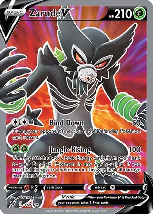 Zarude V (Full Art) 167/185 - SWSH04 Vivid Voltage Holofoil - Ultra Rare