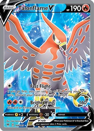 Talonflame V (Full Art) (168/185) - SWSH04 Vivid Voltage Holofoil - Ultra Rare