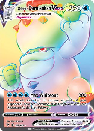 Galarian Darmanitan VMAX (Secret) 187/185 - SWSH04 Vivid Voltage Holofoil - Secret Rare