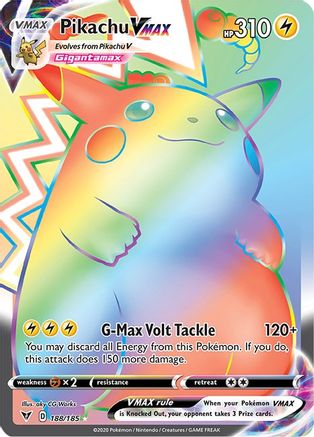 Pikachu VMAX (Secret) 188/185 - SWSH04 Vivid Voltage Holofoil - Secret Rare