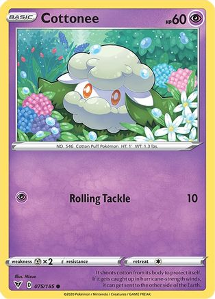 Cottonee 075/185 - SWSH04 Vivid Voltage Reverse Holofoil - Common