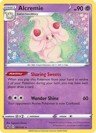 Alcremie 081/185 - SWSH04 Vivid Voltage Reverse Holofoil - Rare