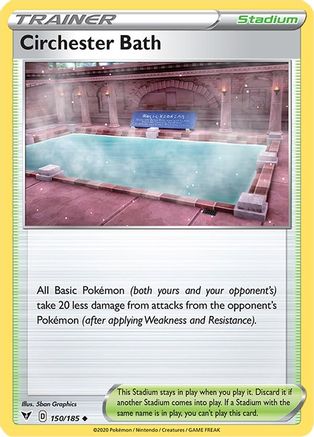 Circhester Bath 150/185 - SWSH04 Vivid Voltage Reverse Holofoil - Uncommon