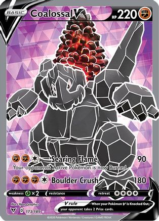 Coalossal V (Full Art) 173/185 - SWSH04 Vivid Voltage Holofoil - Ultra Rare