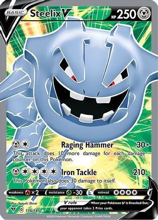 Steelix V (Full Art) 176/185 - SWSH04 Vivid Voltage Holofoil - Ultra Rare