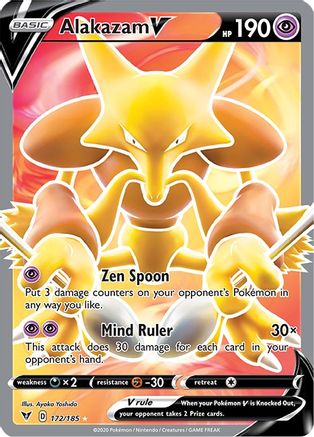 Alakazam V (Full Art) 172/185 - SWSH04 Vivid Voltage Holofoil - Ultra Rare
