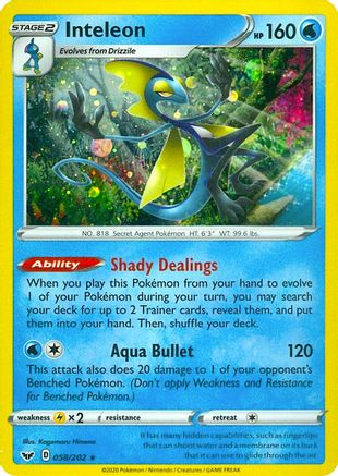 Inteleon 058/202 - Miscellaneous Cards & Products Holofoil - Promo