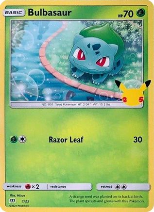 Bulbasaur (1/25) - McDonalds 25th Anniversary Promos - Promo